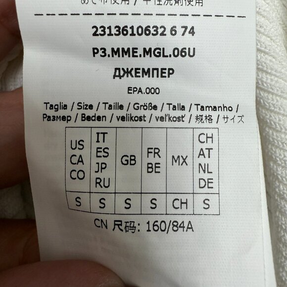 NWT Women's MAX MARA Saturno Ballet Neck Rib Sweater | Size S - Picture 10 of 14